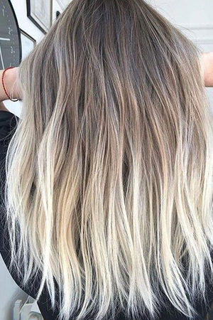 coloration ombré hair blond