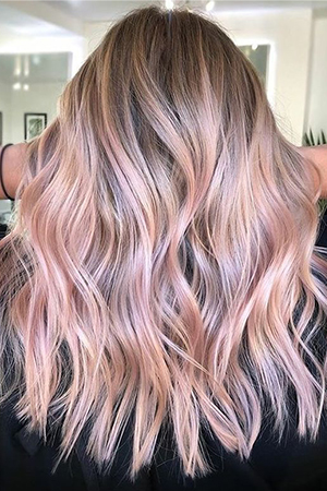 coloration ombré hair rose