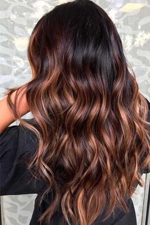 coloration ombré hair caramel