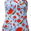 Robe bustier à imprimés Liberty rouges