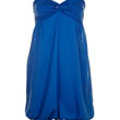 Robe bleue bustier drappée de chez Jennyfer