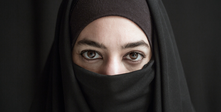 burqa visage de femme voilée