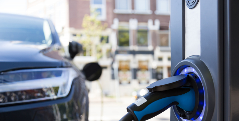 Panneau station de rechage pour voiture électrique