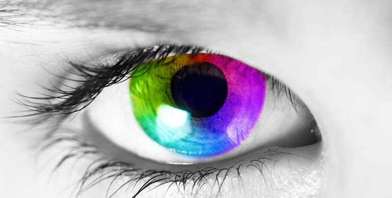 Iris des yeux multicolore