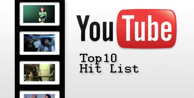 Top 10 : YouTube - Vidéo Clips 2012 - 13 Janvier