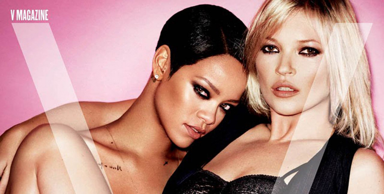 couverture v magazine kate moss et rihanna