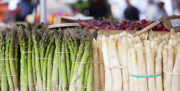 asperges vertes et blanches