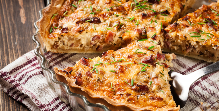 quiche lorraine ,salade verte