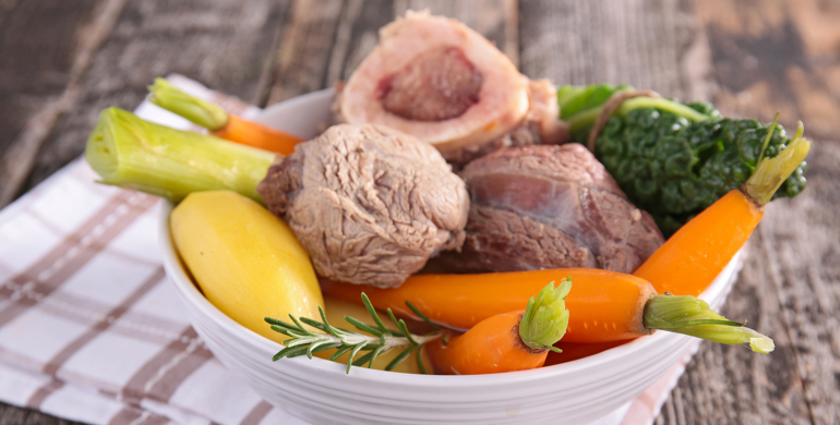 Pot-au-feu, assiette