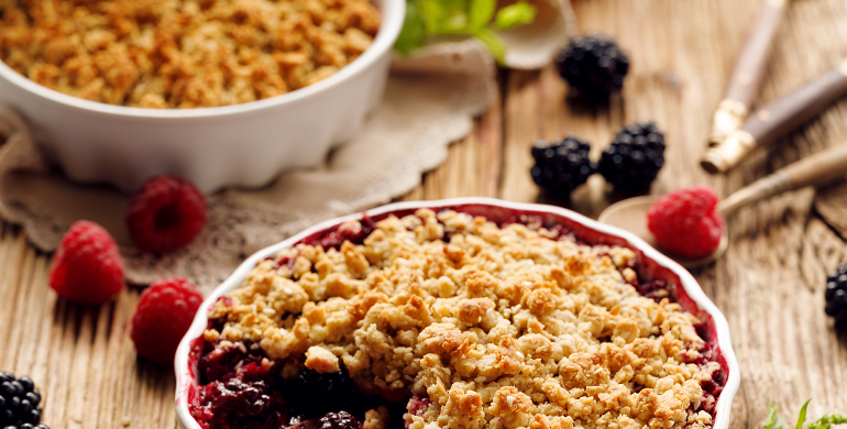 Crumble aux fruits rouges