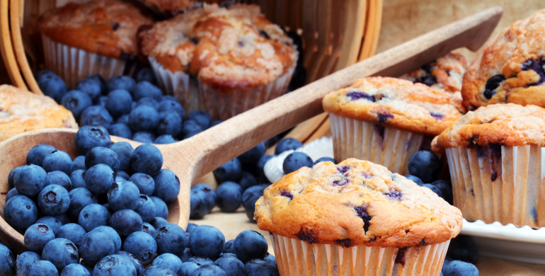 muffins aux myrtilles