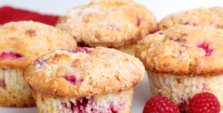 muffins aux framboises