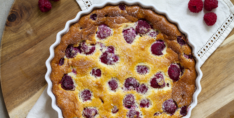 clafoutis aux framboises