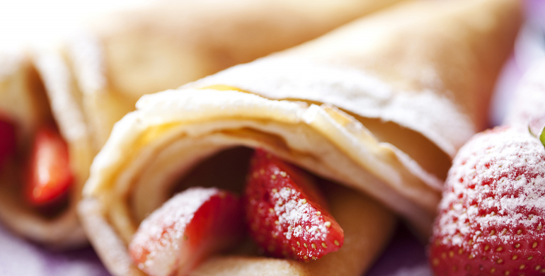 crepes aux fraises