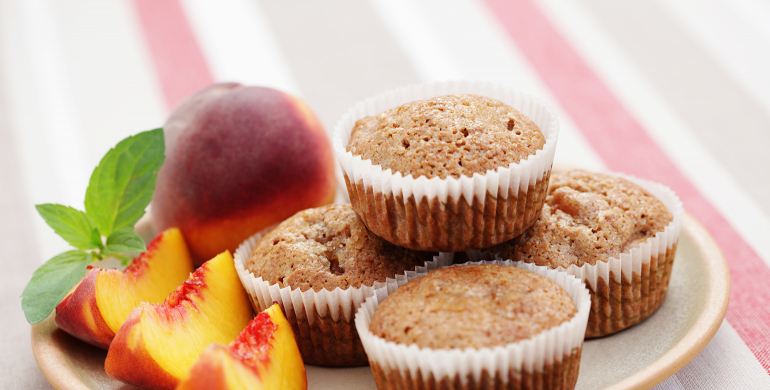 muffins aux peches