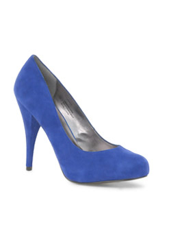 Escarpins en daim bleu, Steve Madden