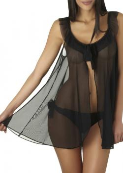 Nuisette Babydoll noire - Boîtes à désir d'Aubade