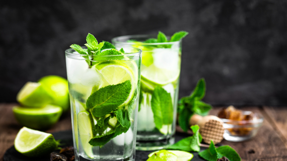 recette Mojito, menthe , rhum , verre, tumbler