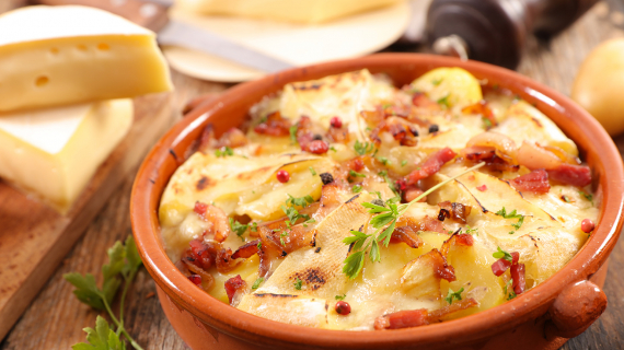 tartiflette - salade