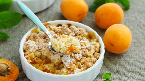 Crumble aux abricots