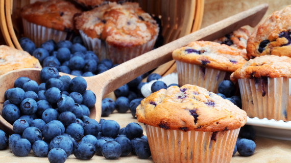 muffins aux myrtilles