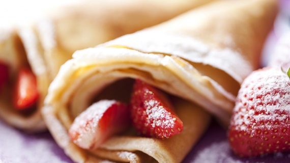 crepes aux fraises