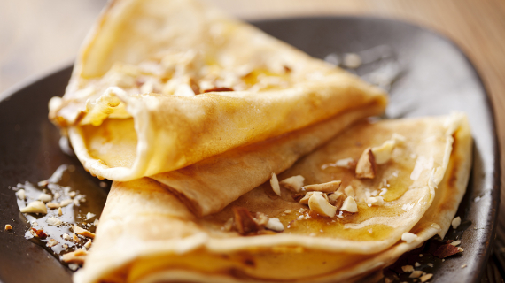 crepes miel et noix