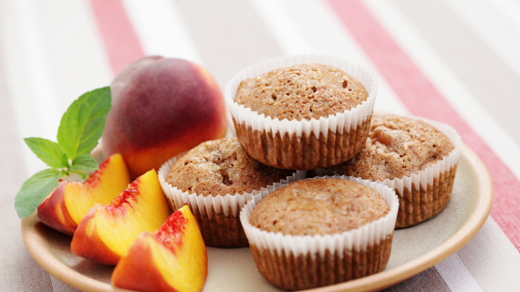 muffins aux peches