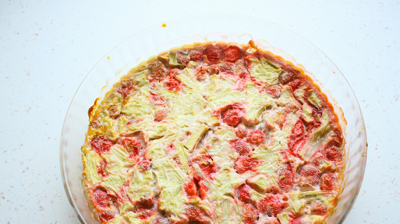 clafoutis fraises rhubarbe